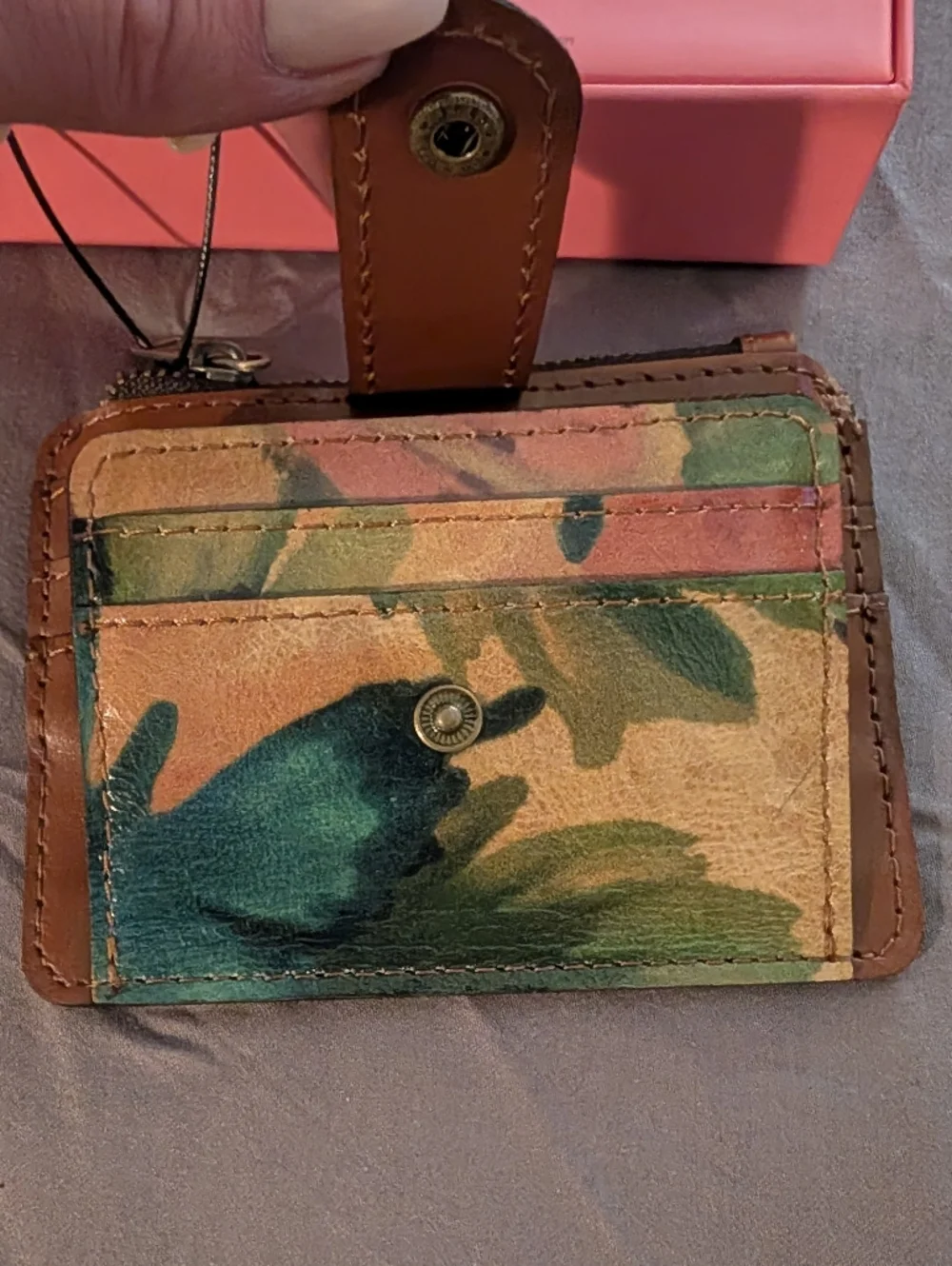 Patricia Nash Cassis in Watercolor Butterfly Small Folding Card Wallet